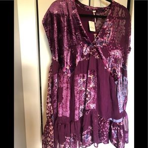 Free People Purple Patchwork Dress